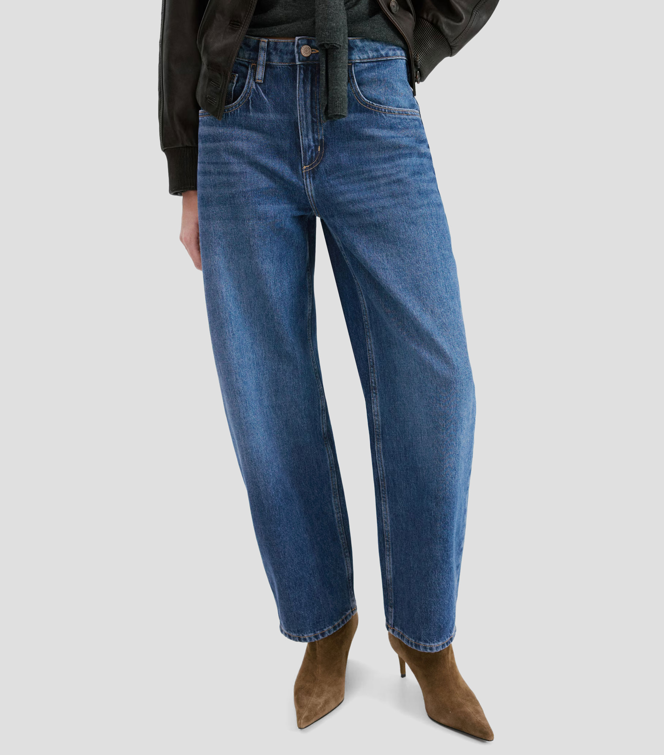 Jeans recto barrel Mujer